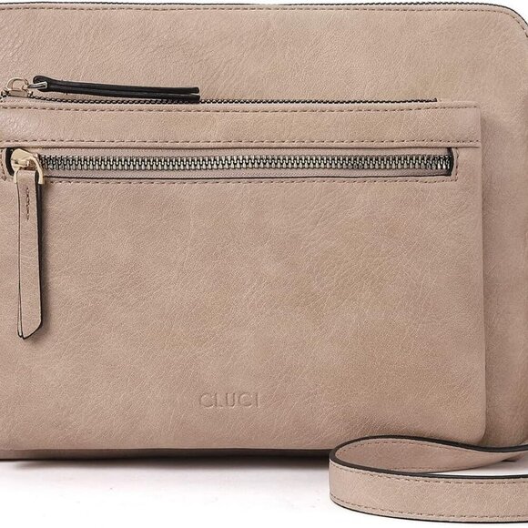 Crossbody Purse for Women Multi Pockets Bag Vegan Leather Small Shoulder Handbag - Picture 1 of 9